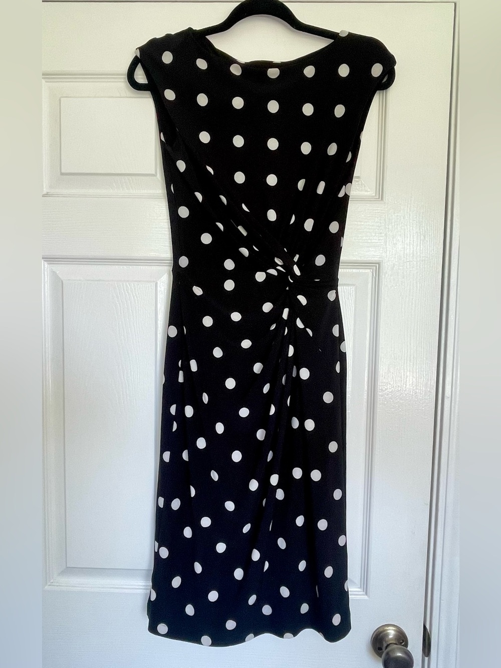 Ralph Lauren Black Midi Dress with White Polka Dots